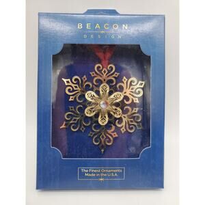 Ornament - Metal Gold Snowflake - Beacon Designs - Made in USA